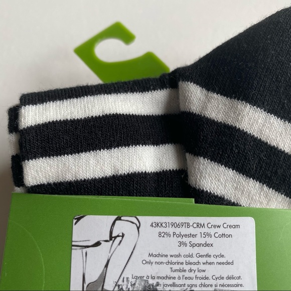 Kate Spade 3 Pair Crew Socks Leopard & Striped - Picture 4 of 4